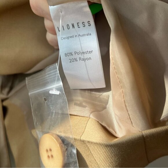 Princess Polly Lioness Welcome to the Jungle Tan Oversized Blazer L - Picture 13 of 14